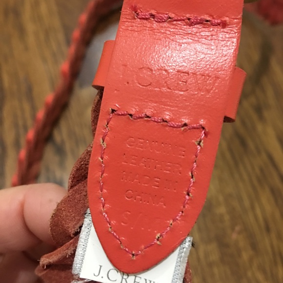 JCrew Leather Belt (S/M) - Peach - Picture 3 of 5